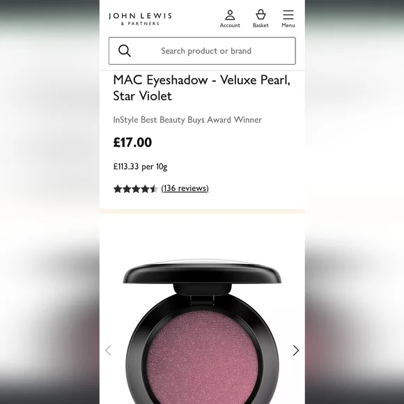 Mac Veluxe Pearl Eyeshadow in Star Violet - Picture 5 of 6